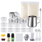 Набор для изготовления свечей, набор из 1 набора для розлива и фитилей, с хлопковым держателем