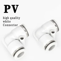 pv pneumatic quick connector air hose quick connector plastic white connector air compressor accessories 4 6 8 10 12mm