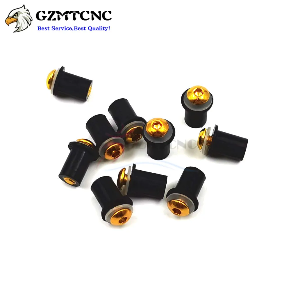 Крепежные гайки M5 винты для лобового стекла монтажные болты Suzuki GSXR GSX R 600 750 1000 K1 K2