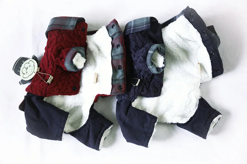 Новинка Осень-зима 2019 утолщенная теплая одежда для собак с четырьмя ножками