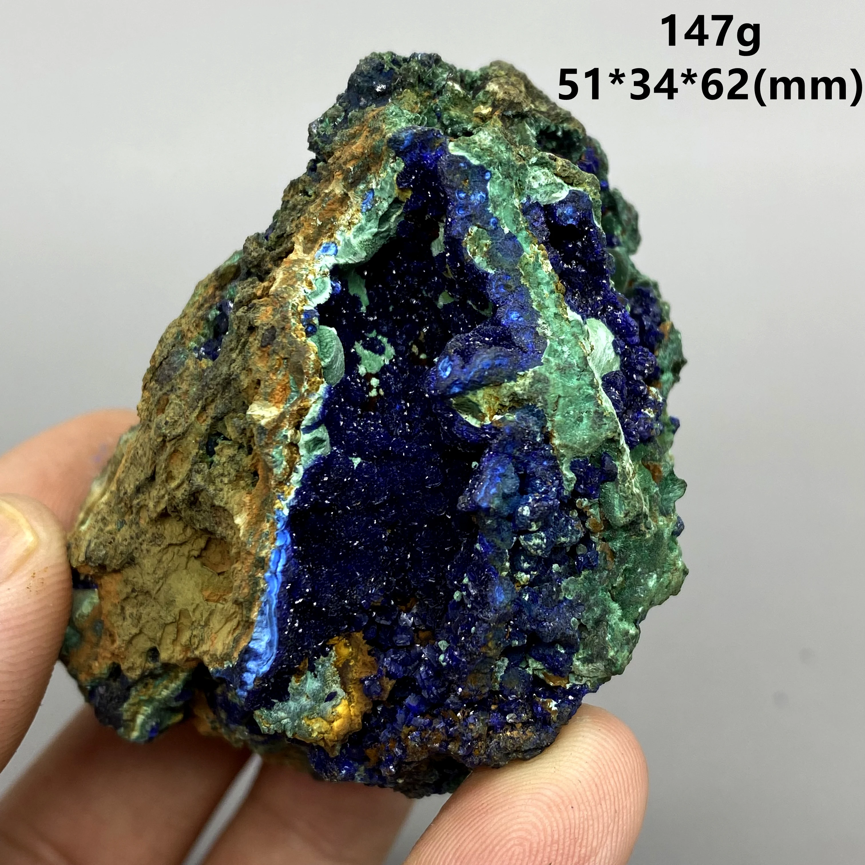 

147g Natural beautiful Azurite and Malachite symbiotic mineral specimen crystal Stones and crystals Healing crystal