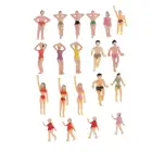 20-Pack 1,4 дюйм, миниатюрный купальник для пляжа, фигурки людей, модель поезда Diorama Scenics, строительный комплект 1:50, модель для пляжа