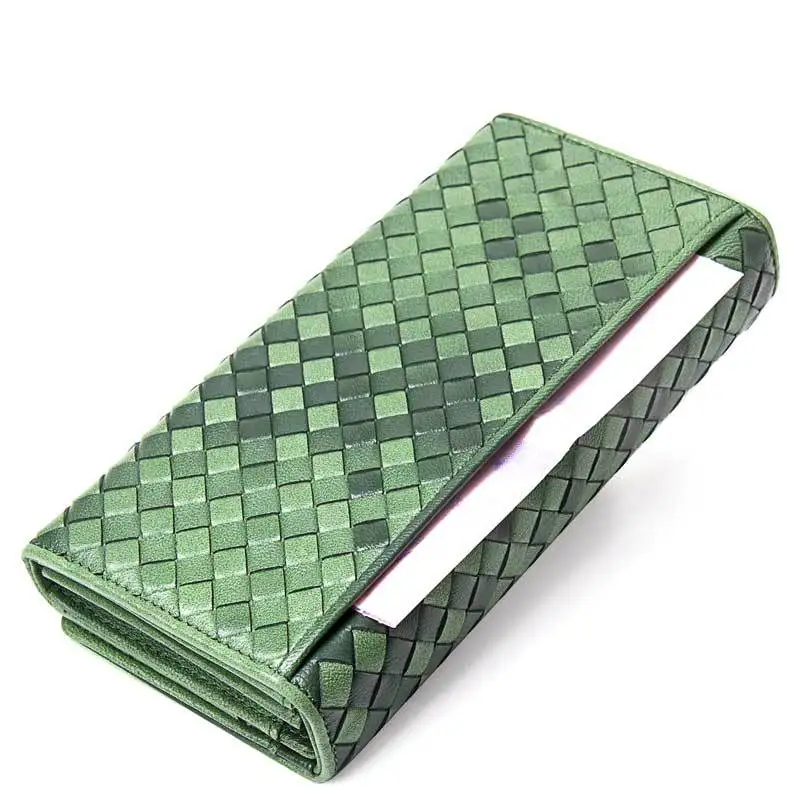 Кожаные женские кошельки из овчины ручная трикотажная сумка полиэстера | Багаж и