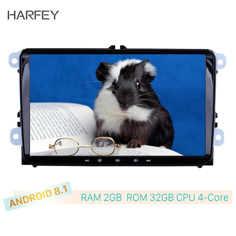 Harfey 9 &quotAndroid8.1 3G Автомобильный мультимедийный плеер радио GPS Авторадио для VW POLO