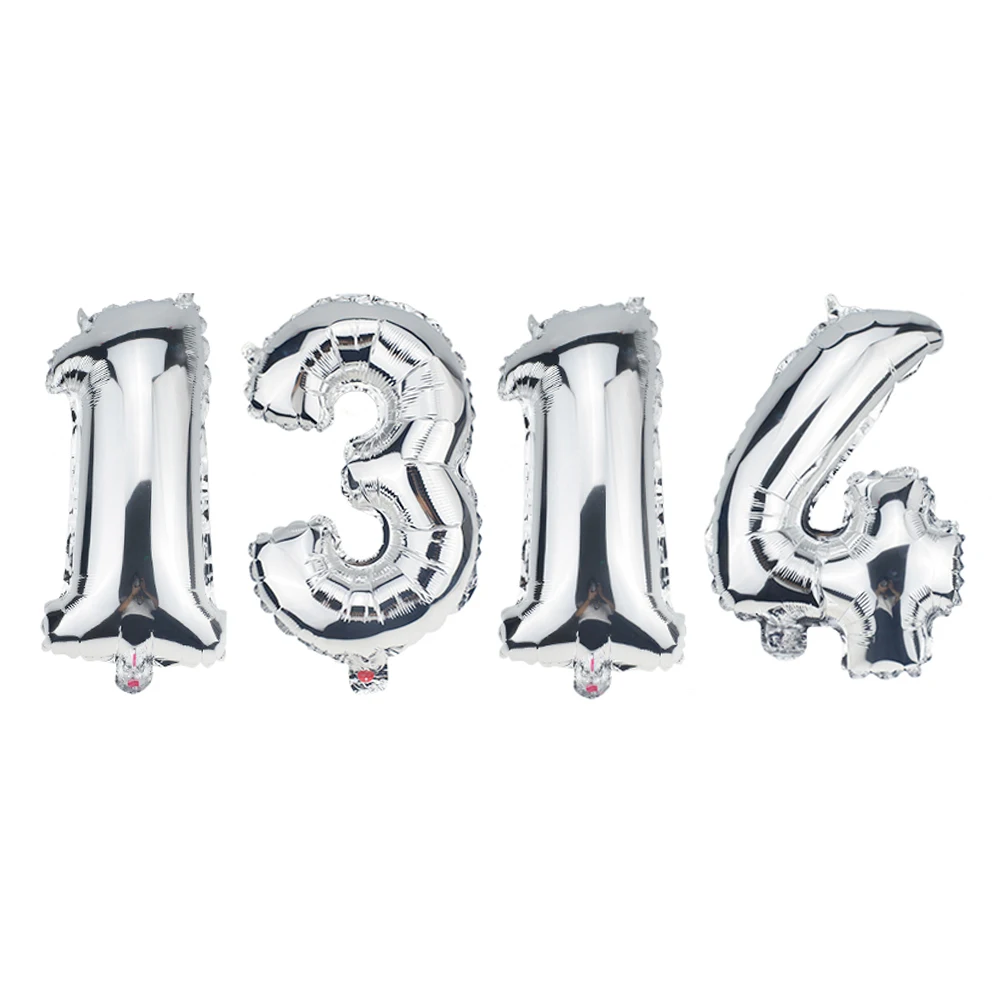 40 дюймов Большой фольгированные шары на день рождения Воздушные гелиевые цифры