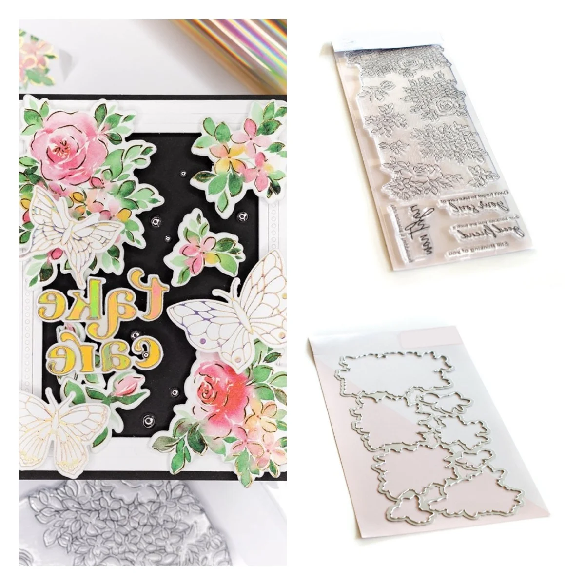 

Summer HYDRANGEA and ROSE Metal Cutting Dies and Silicone Stamps for Scrapbooking Album Decoration Craft for DIY Greeting Card