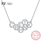 Ожерелье из серебра 925 пробы с логотипом на заказ, модная цепочка, ожерелье, ювелирные изделия с именем на заказ для лучшего друга MYDIY, тренд 2021