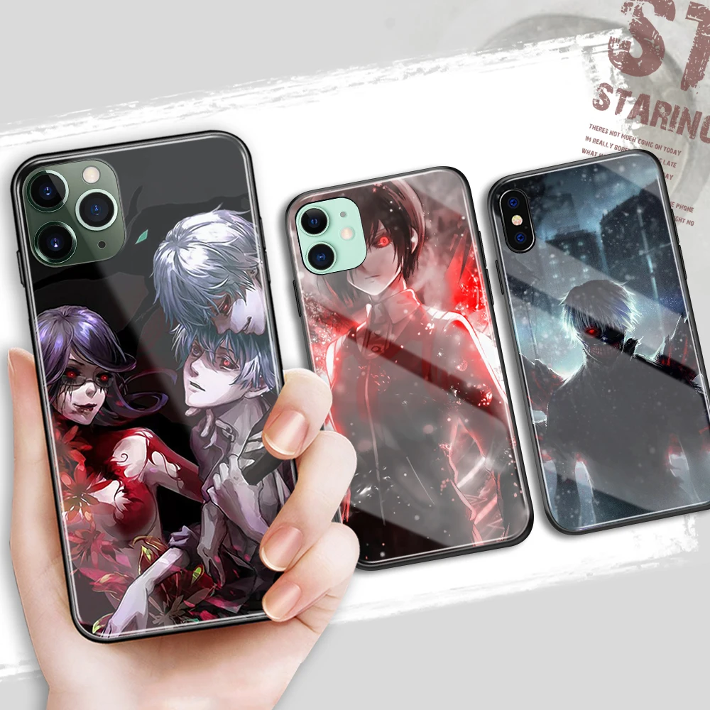 Чехол для телефона с аниме «Tokyo Ghoul», стеклянный чехол-манга для iPhone 6 6S 8 7 14 Plus X XR XS MAX 11 12 13 14 Pro Max