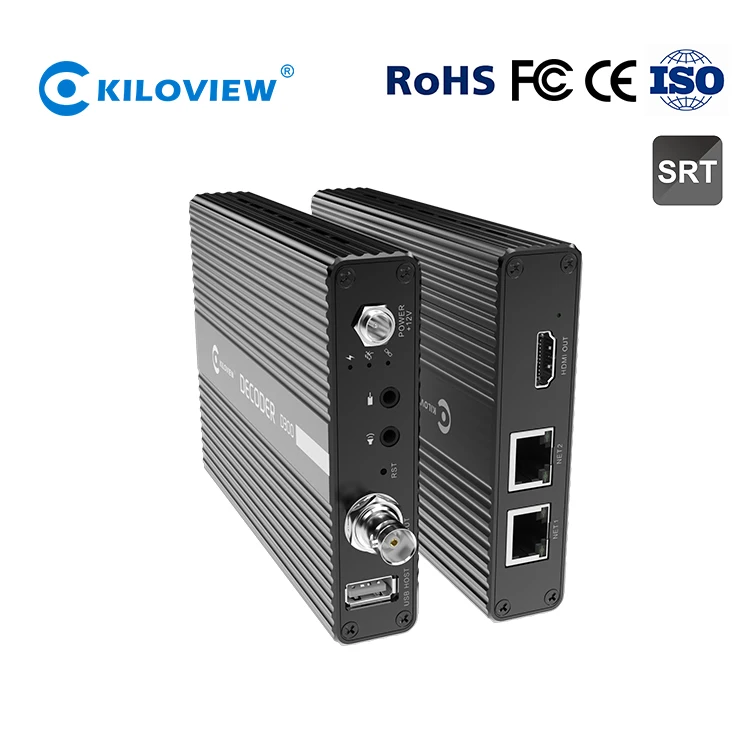 

Kiloview H.264 H.265 16CH IP To SDI/HDMI Converter, 4K HD Video RTMP SRT RTSP Video Decoder Hardware