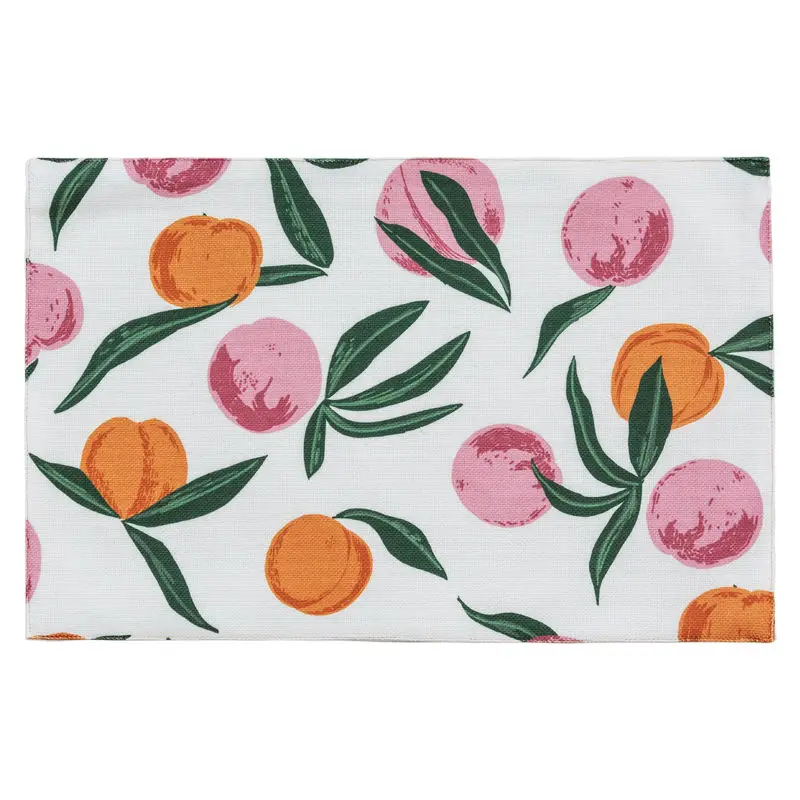 

Peach Cotton and Linen Placemat Insulation Pad Waterproof and Anti-scald Placemat Table Insulation Pad