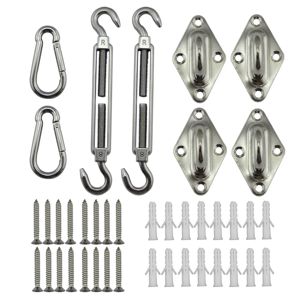 

24Pcs M5 Stainless Steel Sun Shade Sail Canopy Accessory Fixing Awning Tool