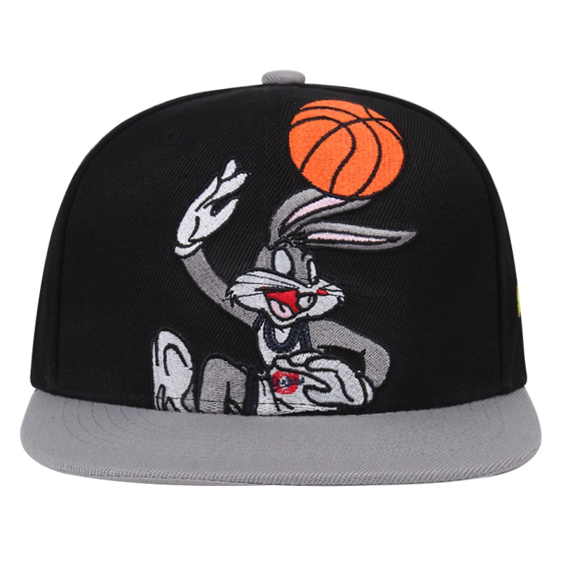 

New cartoon embroidery men's hat lovers baseball cap rapper flat brim hat outdoor breathable sunshade hip hop hat