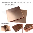 1 шт 100x100 толщиной 0,3-8 мм 99.9% Чистый медный металлический лист пластина Хорошее механическое поведение и термостабильность