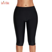 lus chic capris swim pants plus size stretch uv board shorts women swimsuit bottom sport leggings