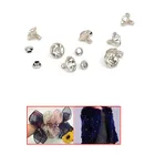 100 шт. на возраст от 5 до 12 лет мм белые стразы заклепки, земельный шнек сверлы, одежда с поясом, обуви, сумок и ювелирные изделия аксессуары Материал из чистой меди серебро Нижняя заклепка