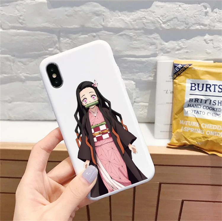 Камадо Nezuko Kimetsu без Yaiba демон убийца ТПУ, конфетный мягкий чехол для телефона для iphone 6/6s, 6 Plus/6s Plus, 7 Plus/8, XS XM X 11 pro