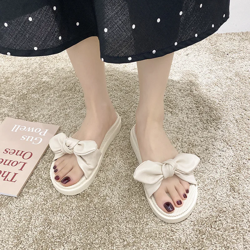 

Shoes Slippers Flat Summer Clogs Woman Pantofle Luxury Slides Butterfly-Knot Low Beach 2021 Designer Fashion Rubber Butterfly-kn
