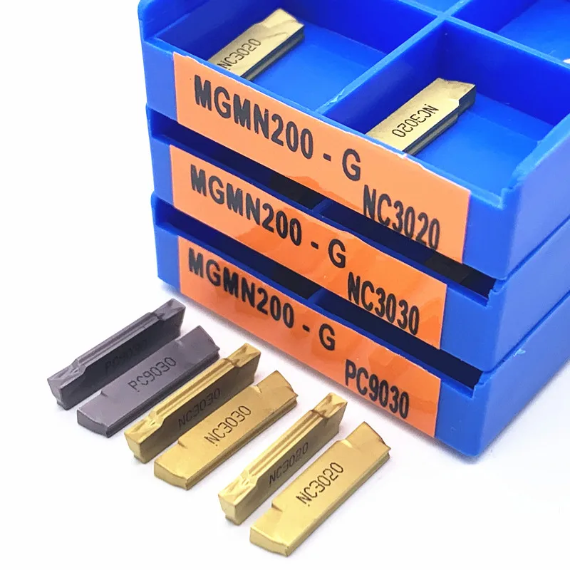 MGMN200 G NC3020/3030/PC9030 10PCS grooving carbide inserts CNC lathe cutter turning tool cnc tool enlarge