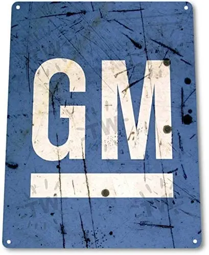 

GM General Motors GMC Chevy Dealer Service Parts Retro Wall Decor Metal Tin Sign 16x12in