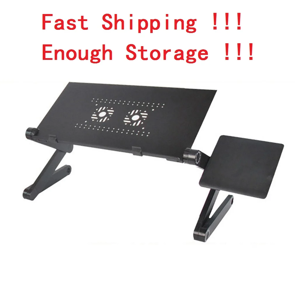 

Two Fan/One Big Fan Computer Stand Portable Adjustable Foldable Laptop Notebook Lap PC Folding Desk Table Vented Stand Bed Tray