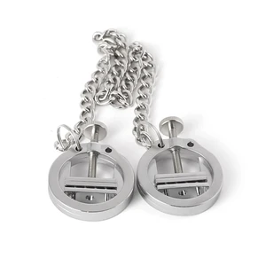 Зажим с цепочкой металлический ниппель, регулируемый, из нержавеющей стали, для игр в пытках, бондаж грудные зажимы, аксессуары, фетиш, секс-игрушка