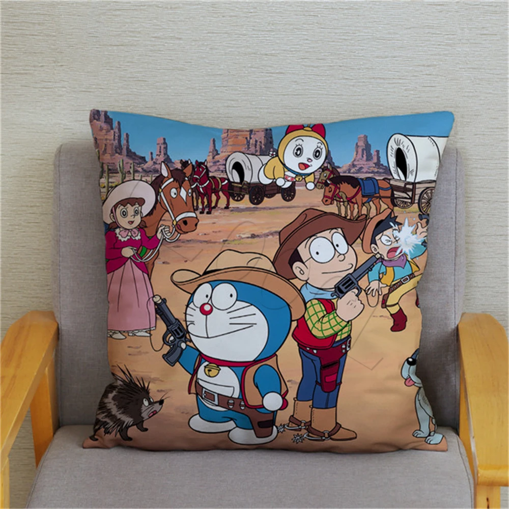 Наволочка с рисунком аниме Дораэмон Милая Детская кровать в стиле робот дорожный
