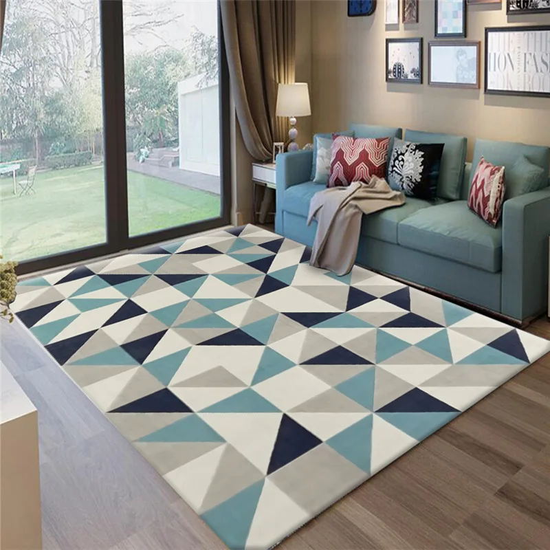 

Modern Nordic Style Luxury Art Geometry Floor Mat Door Mat Carpet Anti-slip carpet Hall Bedroom Home Decoration