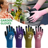 1 pair garden gloves nylon garden genie rubber gloves quick easy to dig and plant garden glove