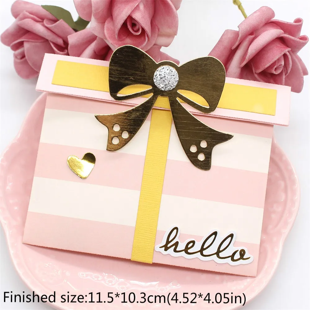 

KSCRAFT Present Gift Card Holder Metal Cutting Dies Stencils for DIY Scrapbooking Decorative Embossing DIY Paper Cards