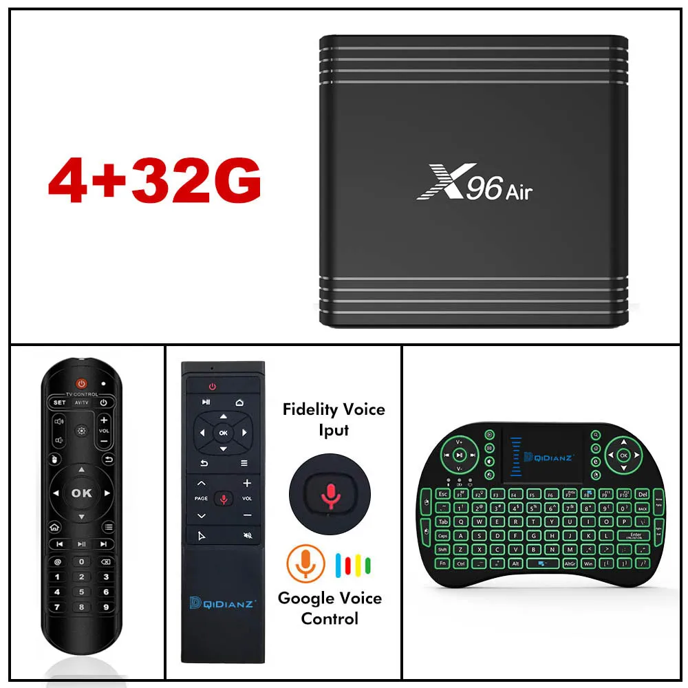 4G32G i8 MT12 ТВ-приставка X96 Air Amlogic S905X3 Android 9,0 4 Гб 64 Гб wifi 4K 8K 24 кадров в секунду ТВ-приставка x96Air PK X96 mini hk1max H96MAX - Цвет: 4G32G i8 MT12
