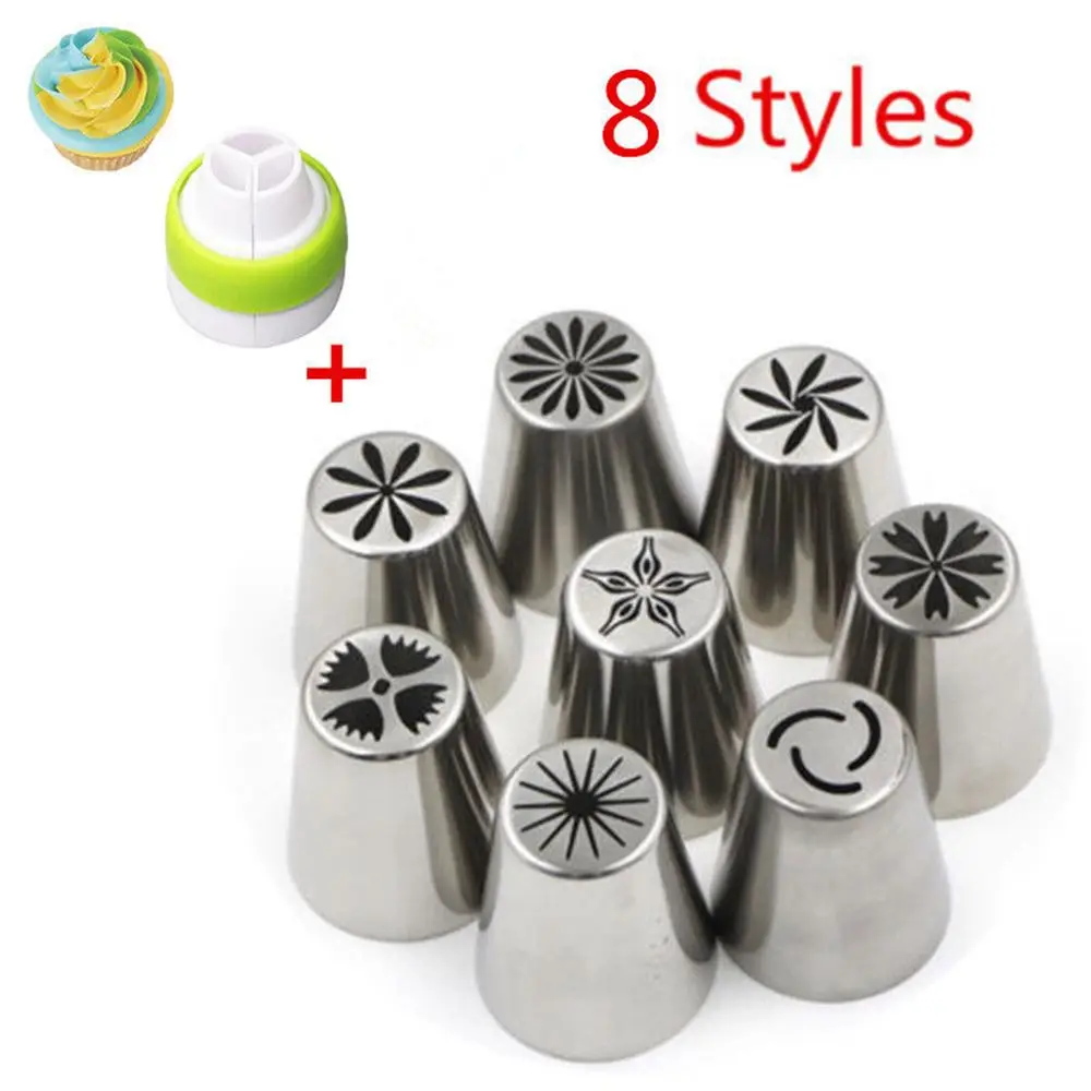 8 шт Нержавеющая сталь русский глазировки насадка для пирожных Насадки