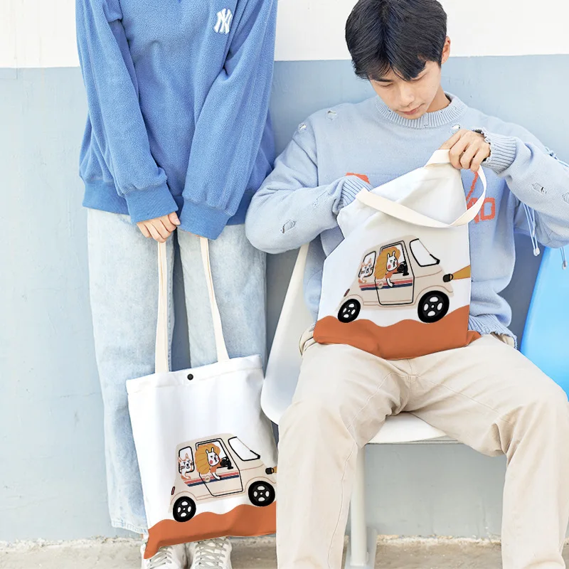 

Холщовая Сумка на плечо для женщин, повседневная школьная сумка для покупок, хлопковая большая сумочка для девушек