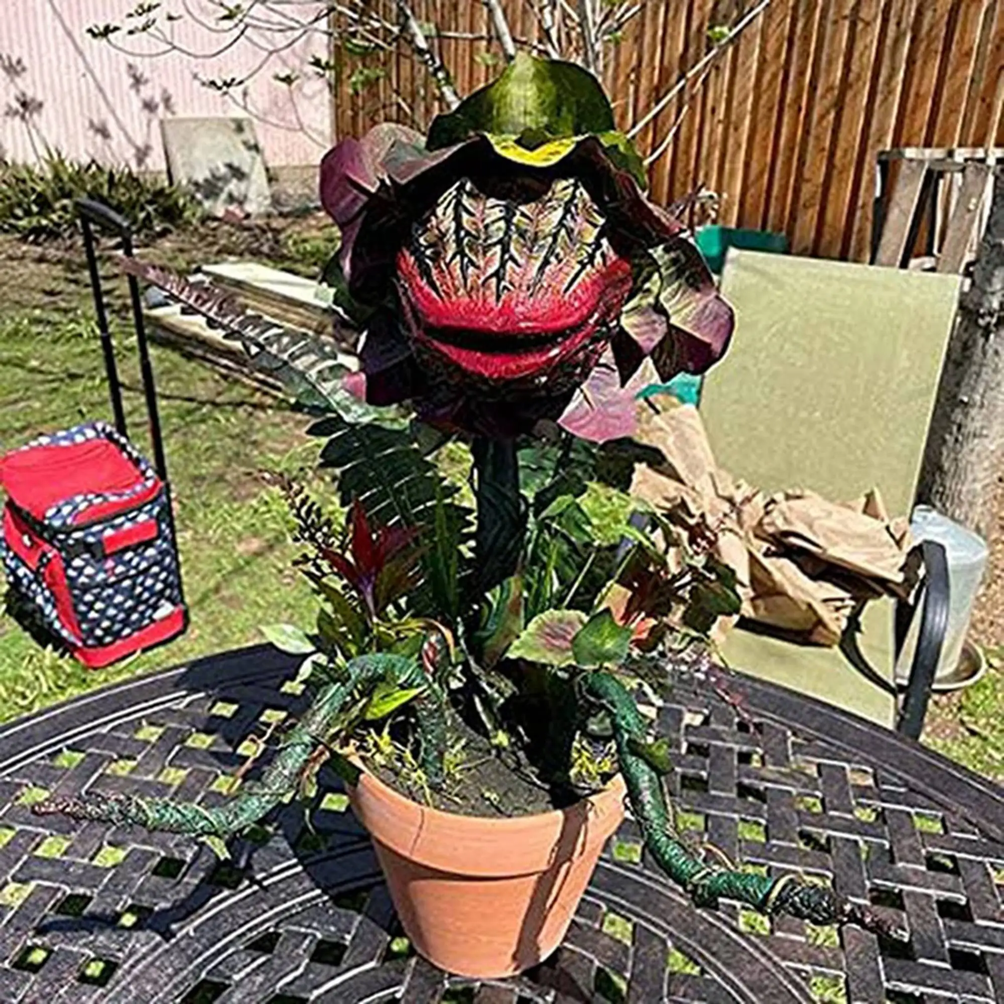 Piranha Decoration without Pot Movie Props Horror Halloween Unique Flower Accessory | Дом и сад