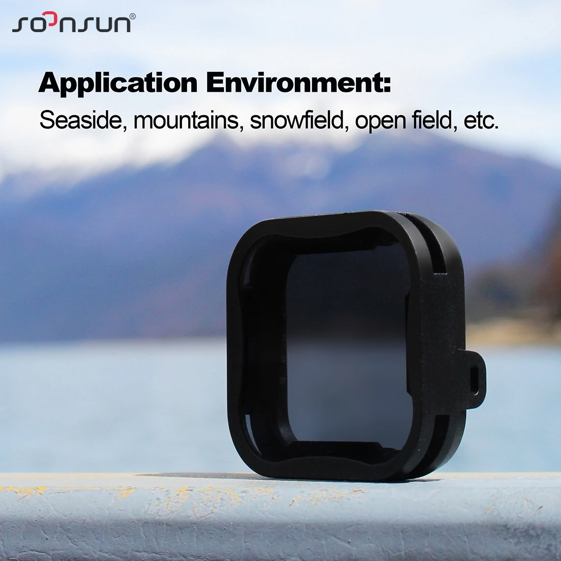 Защитный чехол SOONSUN для GoPro Hero 5/6/7 черный с креплением на корпус и фильтром