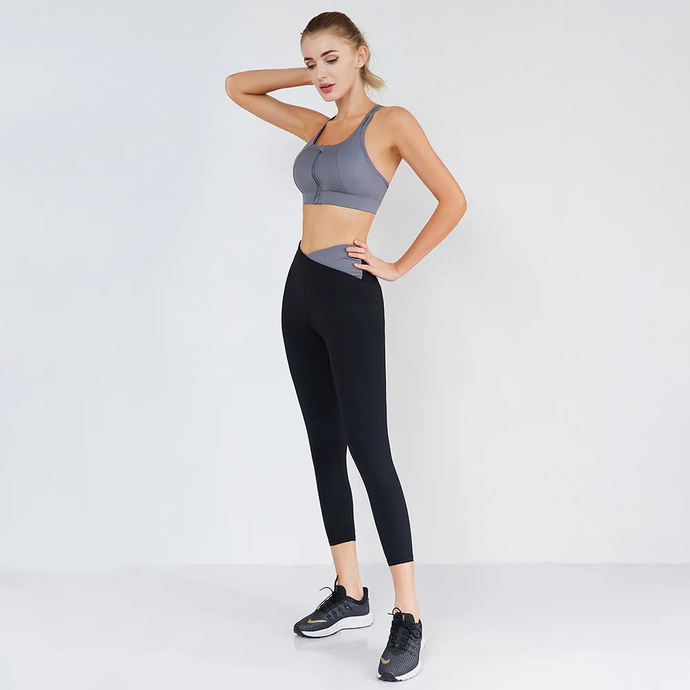 

Naadloze Vrouwen Yoga Set Workout Sportkleding Gym Kleding Fitness Lange Mouwen Crop Top Hoge taille Leggings Sport Past