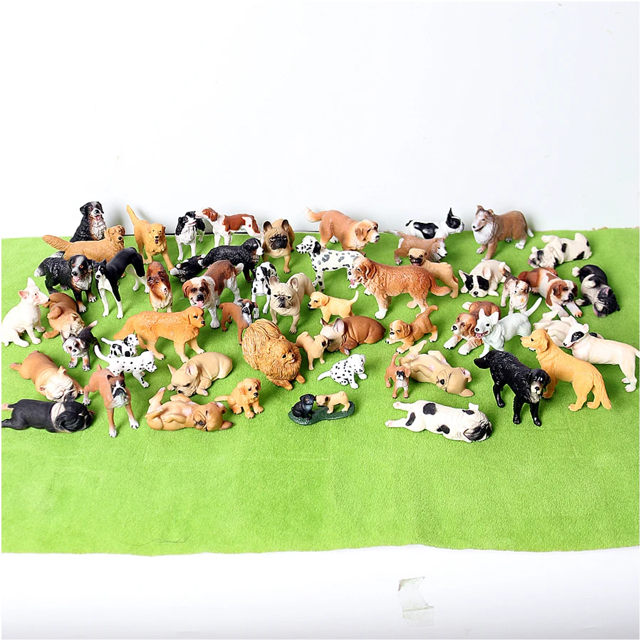 Реалистичные пластиковые фигурки для собак ручная роспись эмуляционные игрушки