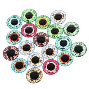 Стеклянный кабошон с плоским основанием, 14 мм, для изготовления кукол