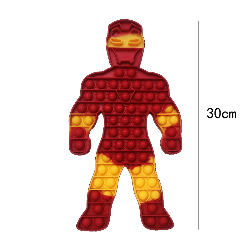 Juguetes baratos para ni&ntilde;os, Spiderman, Hulk de Marvel, Superh&eacute;roes, Burbuja de empuje, Iron Man, autismo, Simple, antiestr&eacute;s, 30cm, regalo de Navidad-3