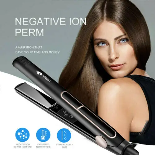 

Ocaliss RM-39 Professional Hair Salon Style Ceramic Plate Flat Iron Straightener Straightening