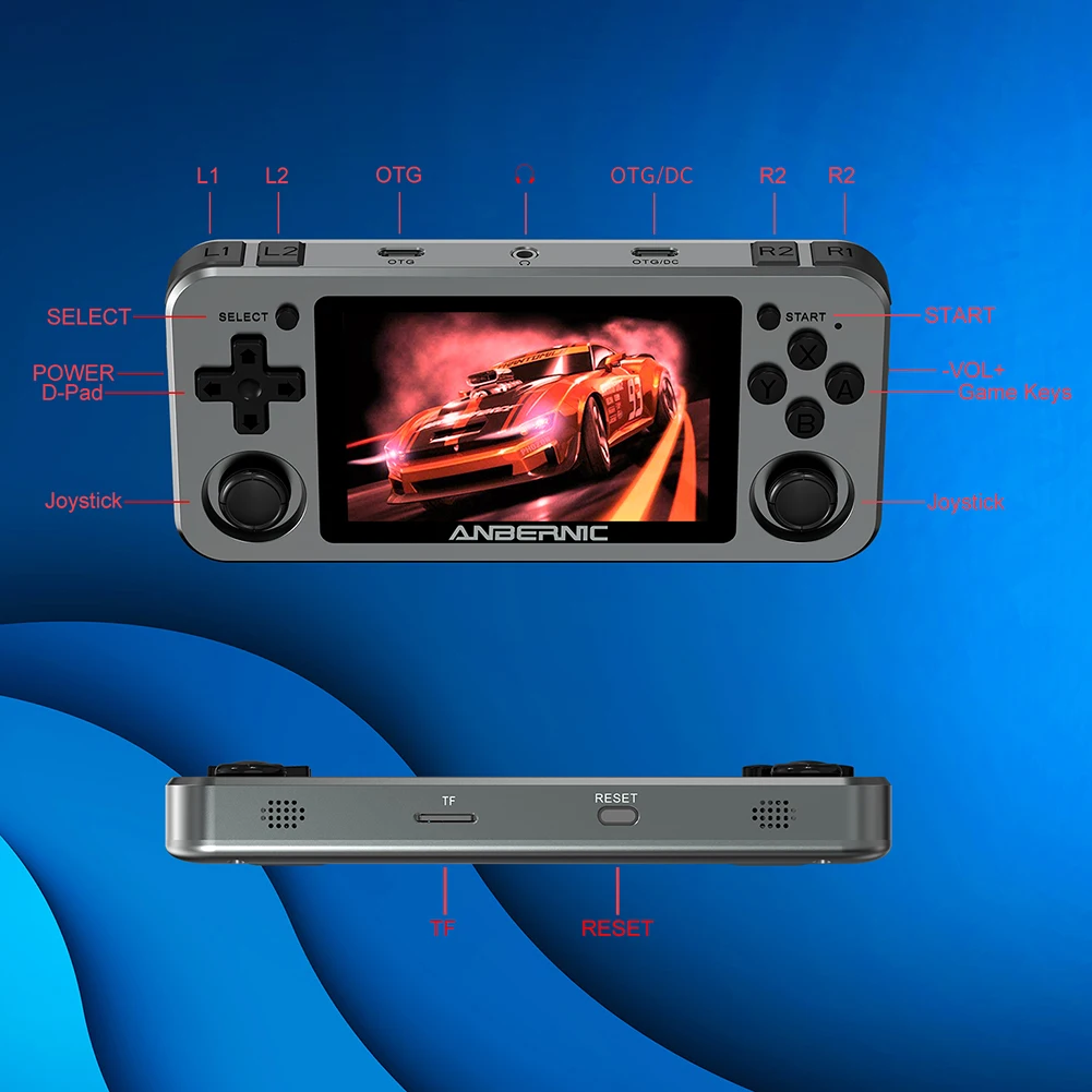 

RG351M Handheld Video Game Console 3.5 inch IPS Vibration Motor Portable Retro Pocket 2000 Games Player Gaming Gift For Child