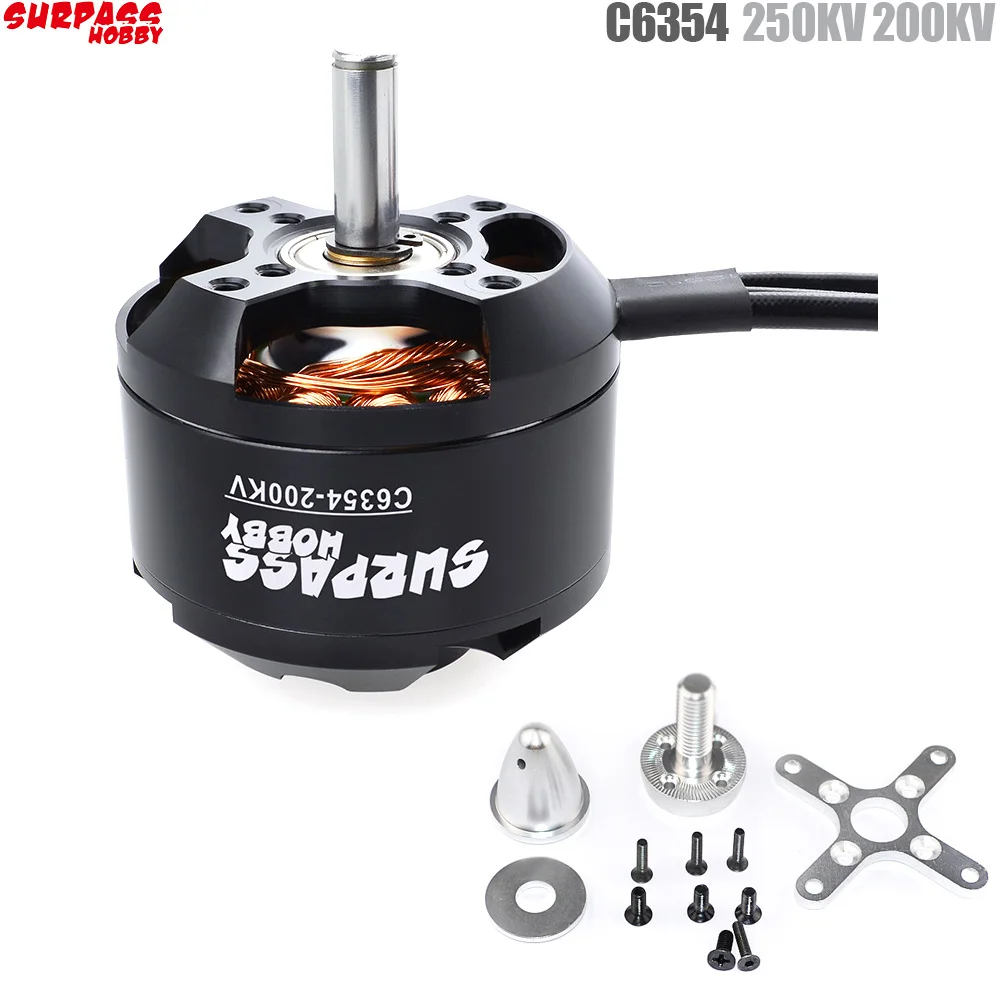 Бесщеточный двигатель SURPASS HOBBY C6354 6354 250KV 200KV для радиоуправляемого