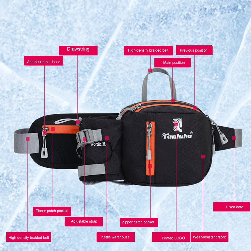 

Discount Running bag belt bag outdoor marathon gym sports fitness water bottle bag waist bag riding mobile phone bag Support CSV