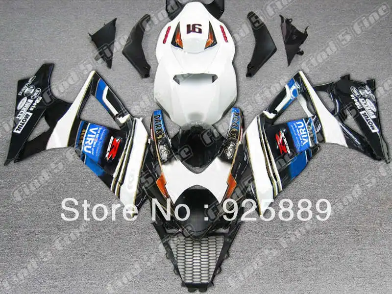 

white blue black fairings for SUZUKI GSXR1000 07 08 K7 GSX-R1000 07-08 GSX R1000 GSXR 1000 2007 2008 2007-2008 ABS fairing kit