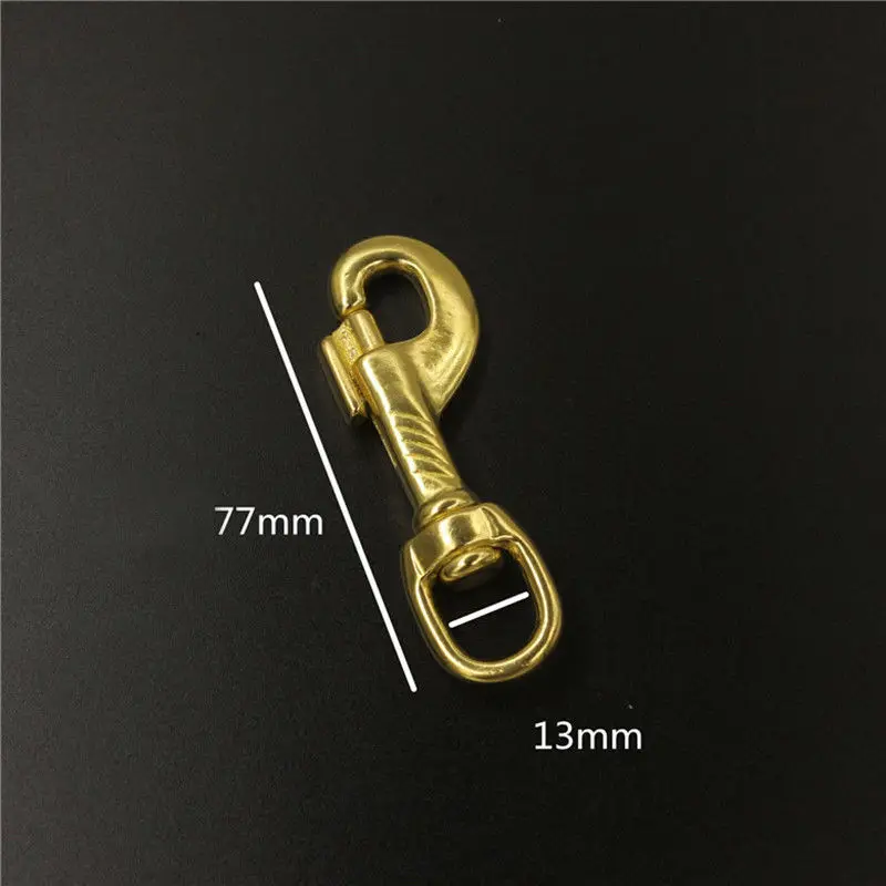 inner width 13mm Латунные вертлюжные глаз триггер болт карабин тканной ленты Кожа Craft сумка ремень крючок застежка поводки для питомцев, собак зажим для тяжелых условий эксплуатации - Цвет: inner width 13mm