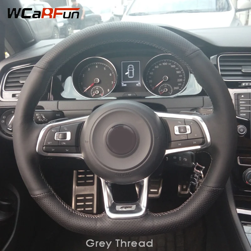 WCaRFun черная искусственная кожа фотосессия для Volkswagen Golf R 7 GTI MK7 VW Polo Scirocco 2015 2016 |