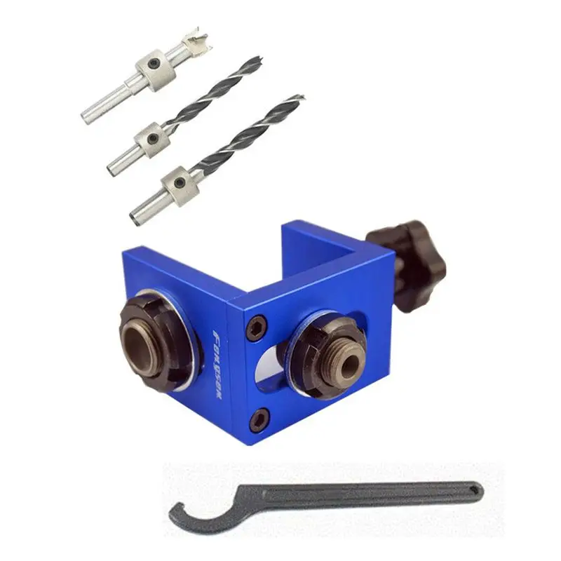 Деревообработка карманное отверстие джиг набор шаг бурения дюбель столярные