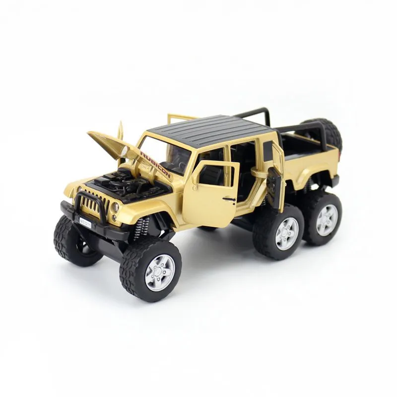 1:32 Масштаб литой металлические игрушки модели Jeep Wrangler модель мощного