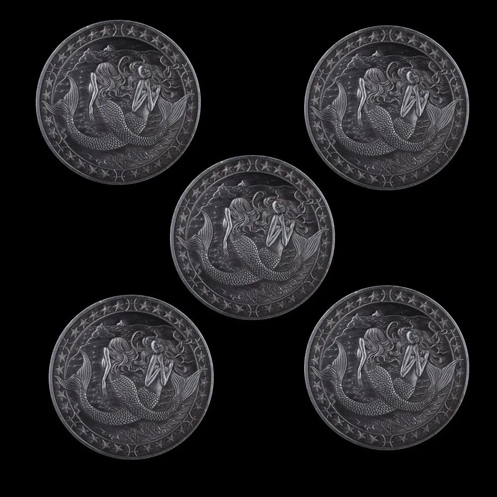 Exquisite 2019 New Retro Alloy 12 Constellation Pisces Commemorative Coin 5 Pieces / Set Coins Collectibles Gift | Дом и сад