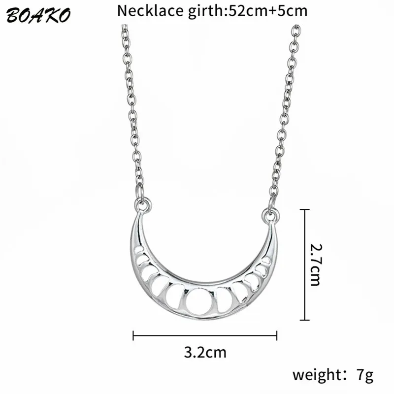 Женское ожерелье с полумесяцем и фазой Луны Очаровательное лунным затмением