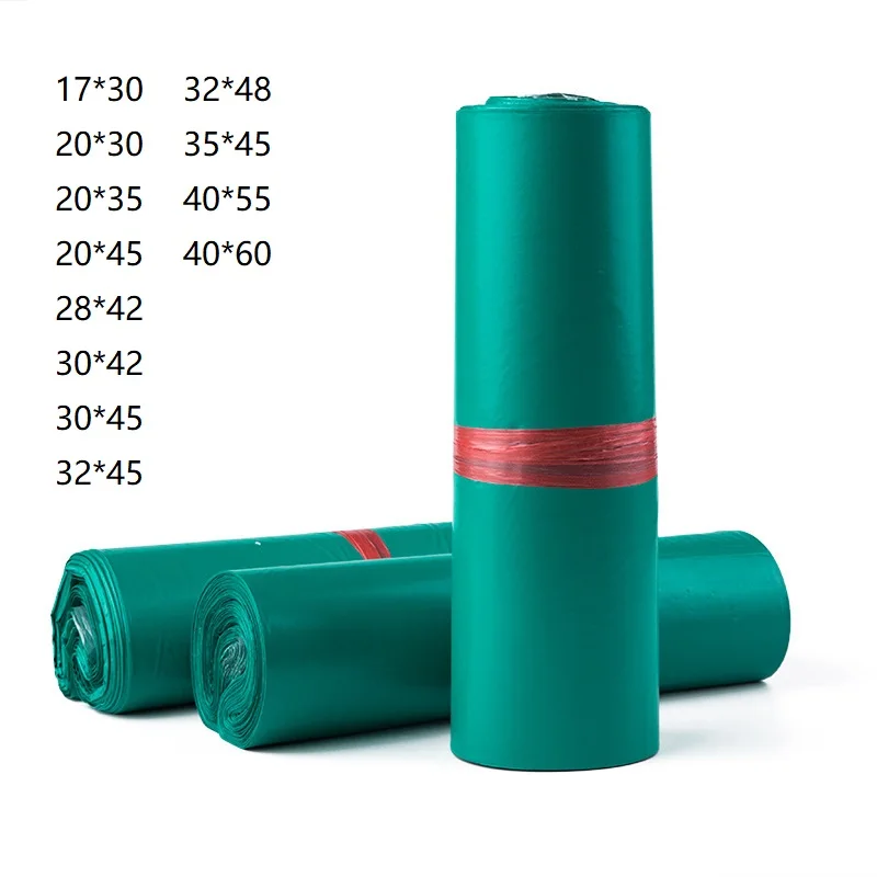 Пластиковая почтовая сумка Курьерская посылка полиэтиленовый конверт Зеленая